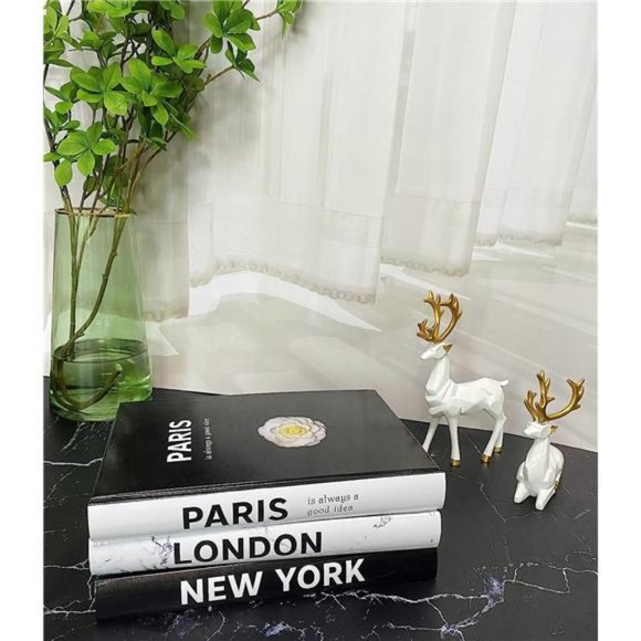 3 Pieces Fashion Decorative Book,Hardcover Modern Decorative Book Stack,Fashion - Picture 5 of 6
